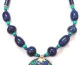 Stylish Nepali Pendant Necklace in Blue