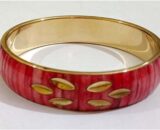Stylish Brass Bangle in Pink