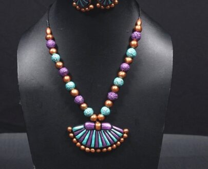 Terracotta Necklace and Earring Set