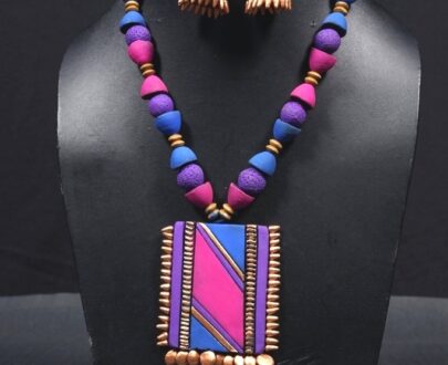 Terracotta Necklace and Earring Set