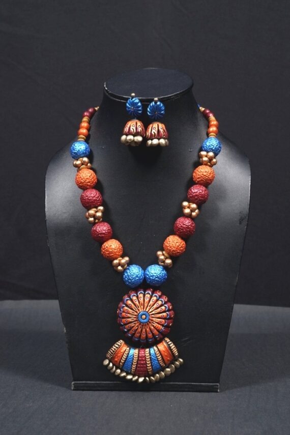 Terracotta Necklace and Earring Set