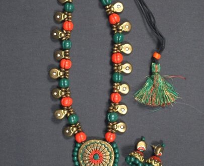 Terracotta Necklace and Earring Set