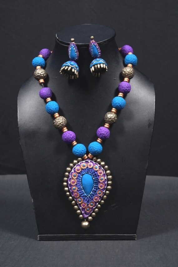 Terracotta Necklace and Earring Set