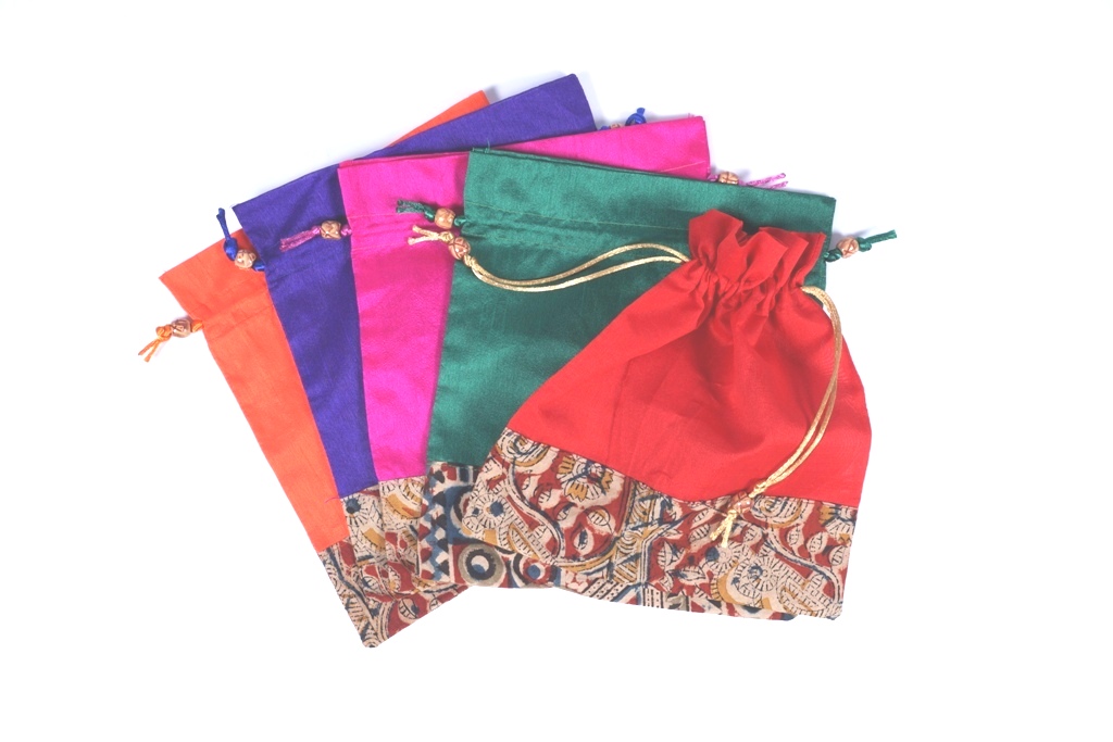 Kalamkari Brisa Cotton Tote Bag 40x40cm India - AlterNativa3