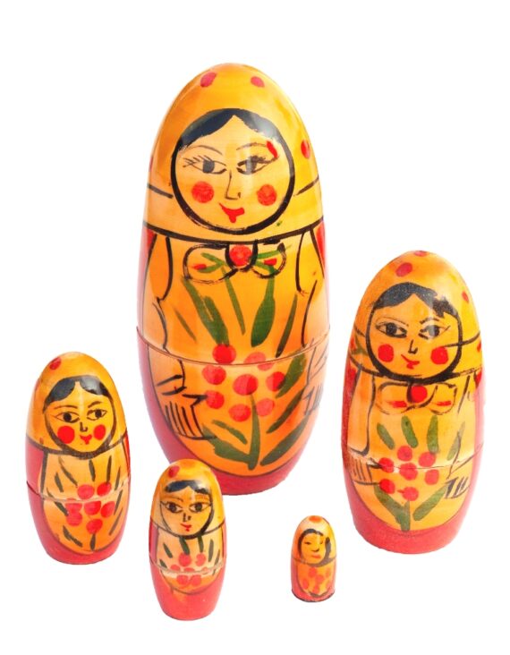Channapatna Doll-In-Doll Set