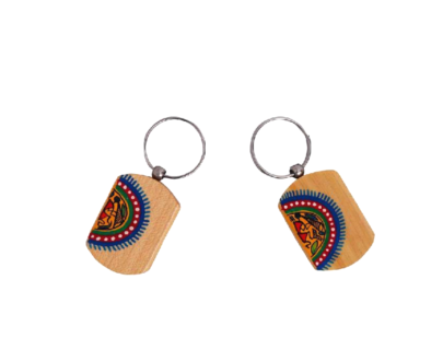 Hand Painted Warli Keychain – Set Of 2