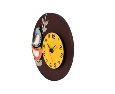 Hand Painted Wooden Bird Clock