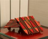 Trendy Fish Shaped Wood Coaster – 5 x 4