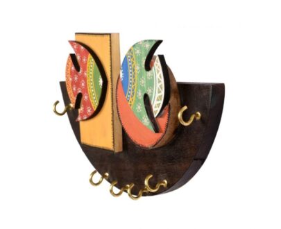 Stylish Wood Fish Design Key Holder