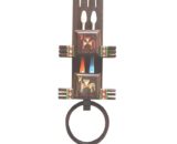 Handcrafted Wood Towel Hanger With Warli Painting