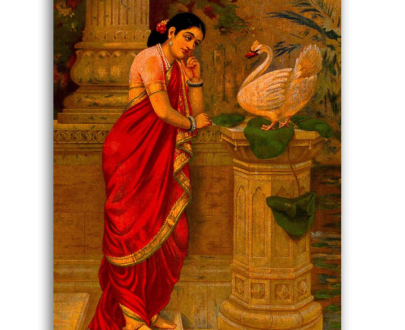 Raja Ravi Varma’s Hamsa Damyanthi Painting On Canvas