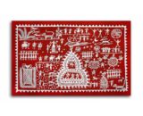Traditional Folk Warli Painting On Canvas