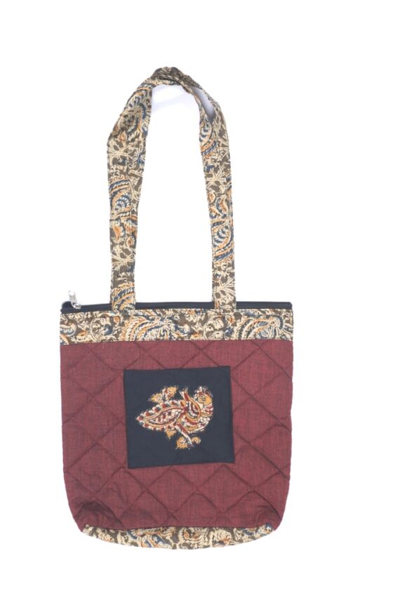 Kalamkari Center Patch Shoulder Bags