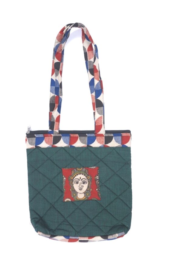 Kalamkari Center Patch Shoulder Bags