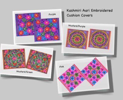 Kashmiri Aari Embroidered Cushion Covers