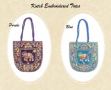 Kutch Embroidered Totes With Elephant Design