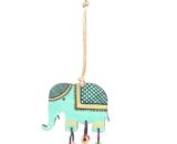 Trendy Elephant Hanging With Pink Bells