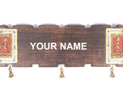 Handmade Wood name board with Dhokra art