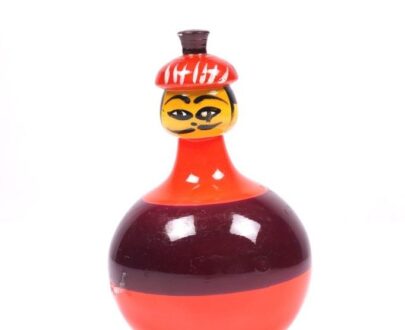 Channapatna Rolling Toy in Orange