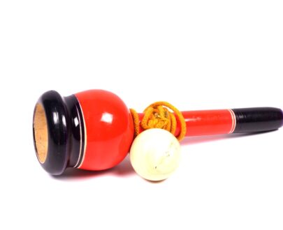 Channapatna Cup & Ball Toy in Orange