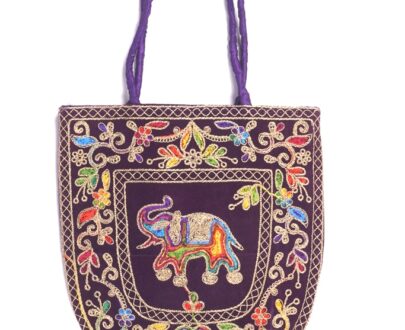 Kutch Embroidered Totes With Elephant Design