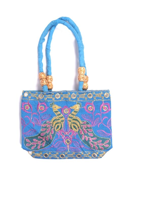 Kutch Embroidered Mini Handbags With Peacock Design