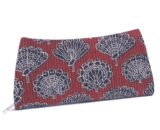 Ajrak Block Print Clutch in Red