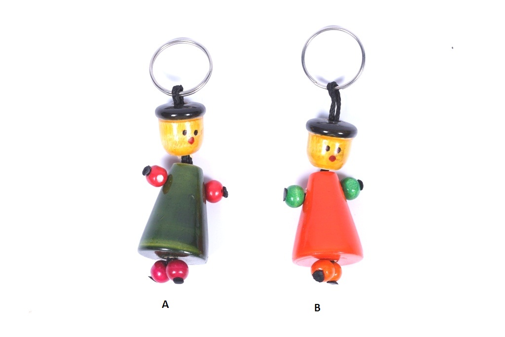 Wooden on sale doll keychain