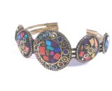 Nepali Stone Brass Bracelet in Multi-color