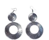 Black Metal Circle Earrings