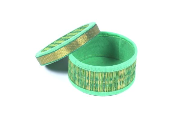 Handmade Kora Grass Round Box