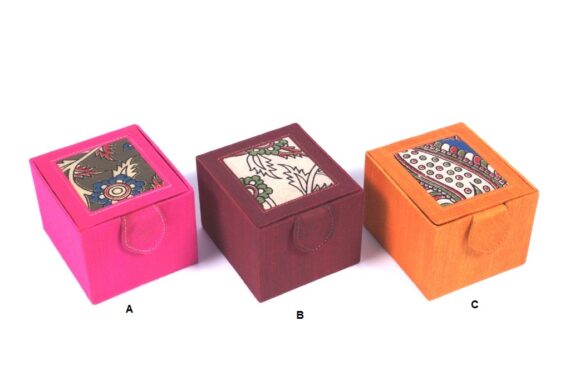 Kalamkari Silk Jewelry 4" Bangle Box
