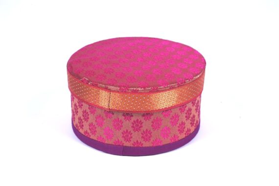 Handmade Brocade  Round Box